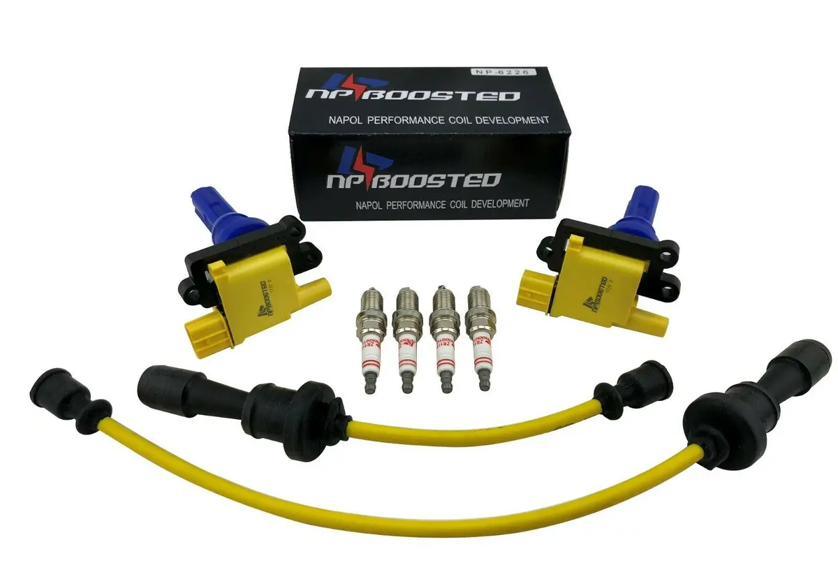 2 Ignition Coil Packs & Wires + Spark Plugs For Lancer Evo Evolution 4 5 6 7 8 9 1