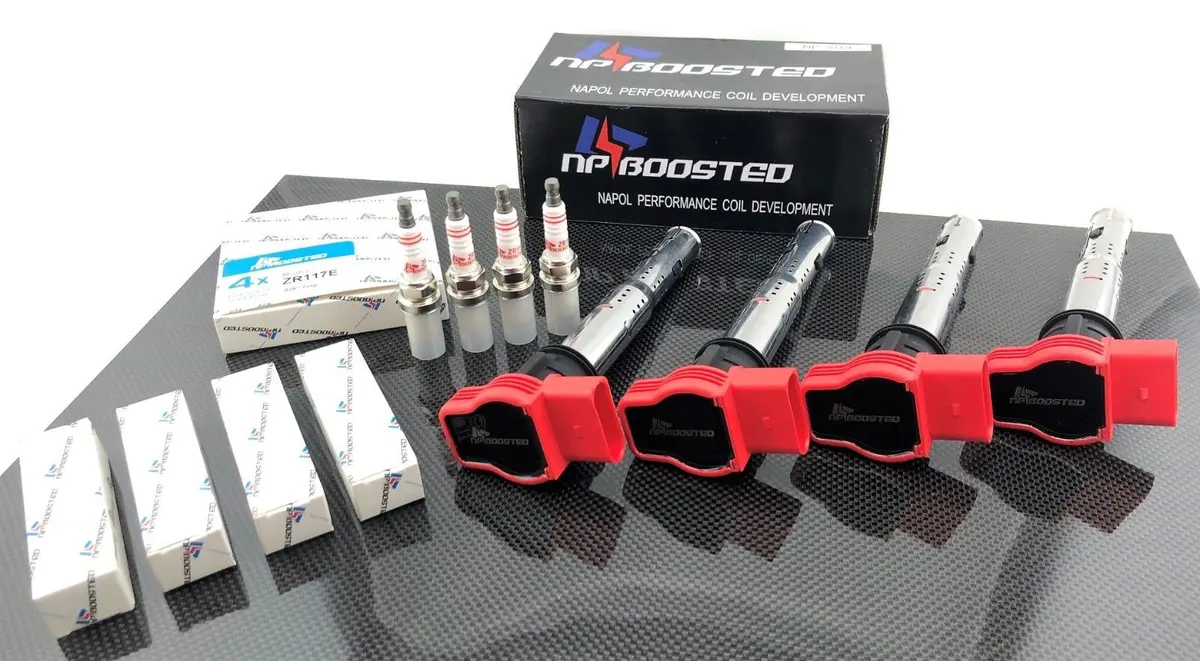 Uf529 4 Pcs Ignition Coil Set Spark Plugs Audi Tt A4 Vw Golf Jetta Gti 2.0L 2.0T 1