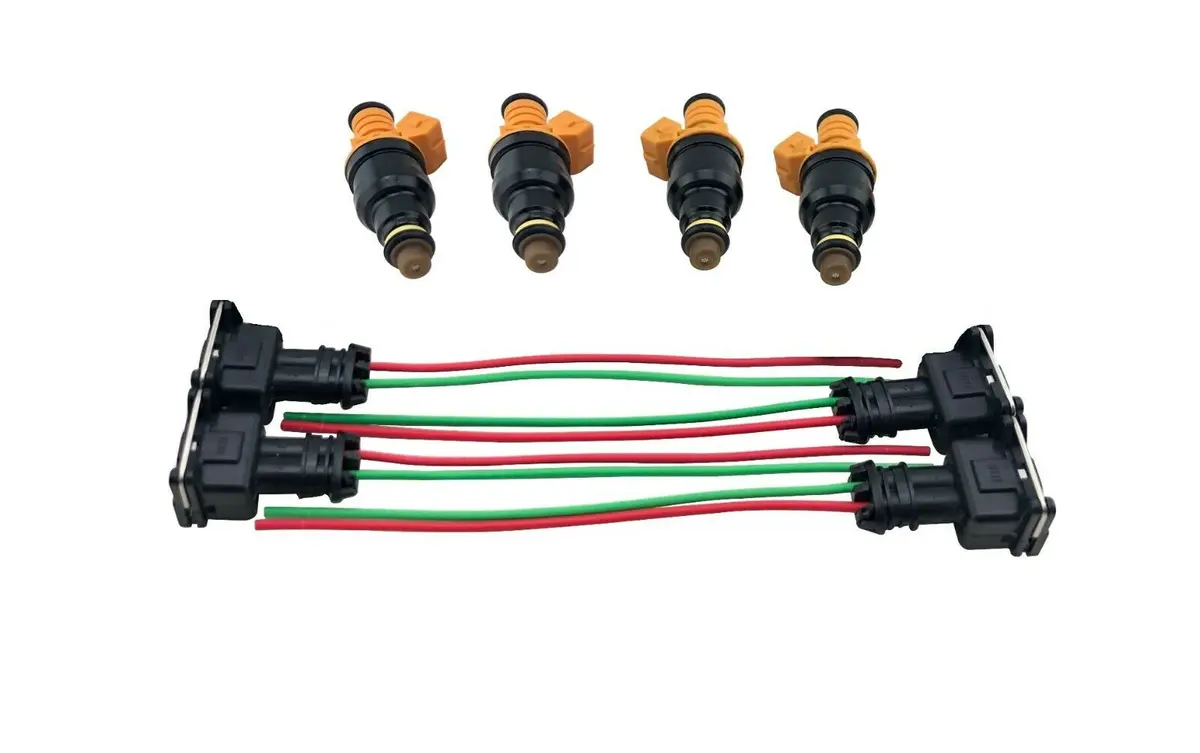 Fuel Injectors & Wire Harness For 87-98 Cherokee Wrangler Comanche Wagoneer 2.5L 1