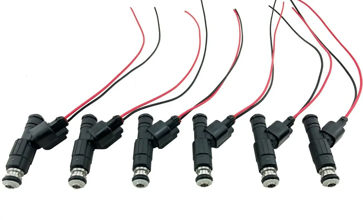 6 Set 4 Hole Upgraded Fuel Injectors For 99-04 Jeep Grande Cherokee Wrangler 4.0 1