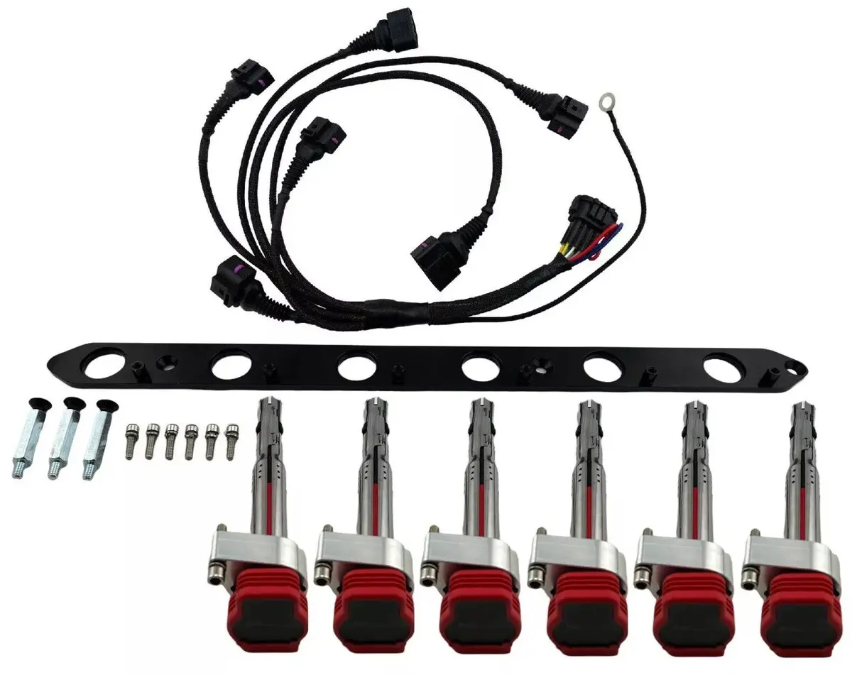 6 Ignition Coil Conversion + Wire Harness + Brackets Fits R8 To R34 Rb26dett 2.6 1