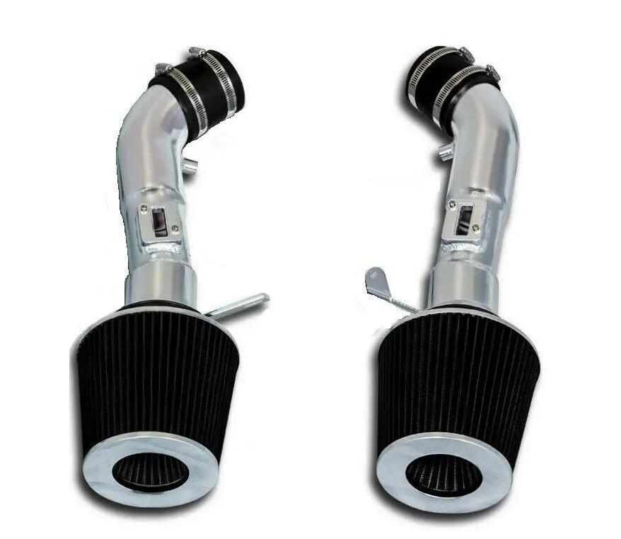 3.5" Twin Cold Air Intake W Filters For 08-17 Nissan 370Z Infinity G37 3.7L Vq37 1