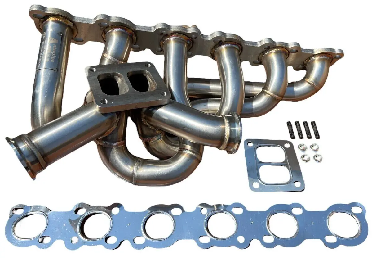 Top Mount T4 Turbo Header Thick Wall Manifold Fits Rb26 Rb26dett 44Mm Wg Flanges 1