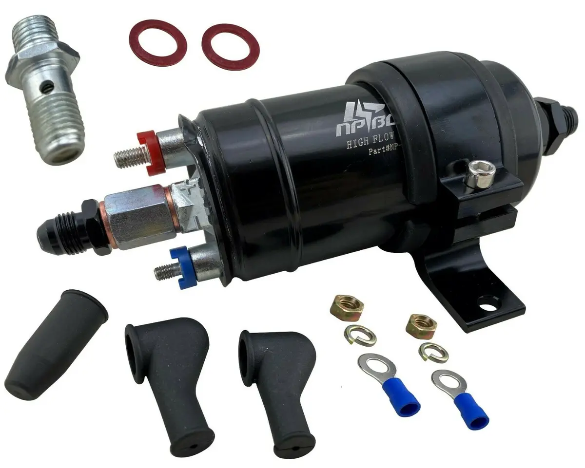 380Lph Universal External Inline 950Hp Fuel Pump + Bracket Kit Fits 0580254044 1