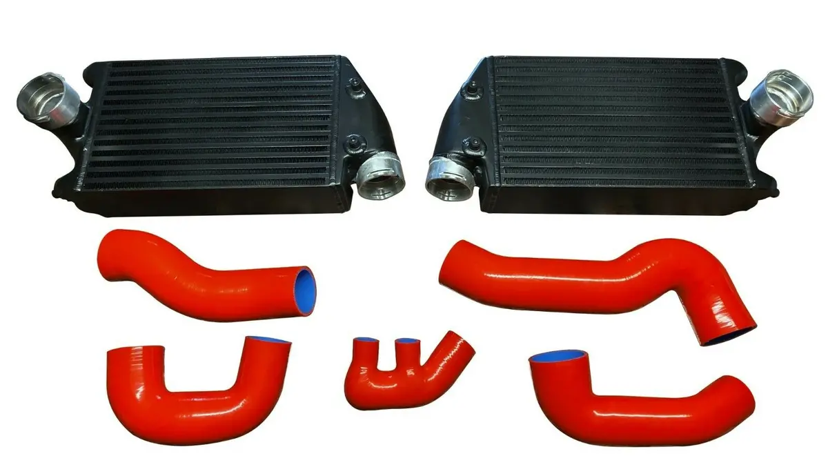 Twin Turbo Intercooler Kit W/ Charge Pipe For 2001-09 Porsche 911 996 997 Tt Gt2 1