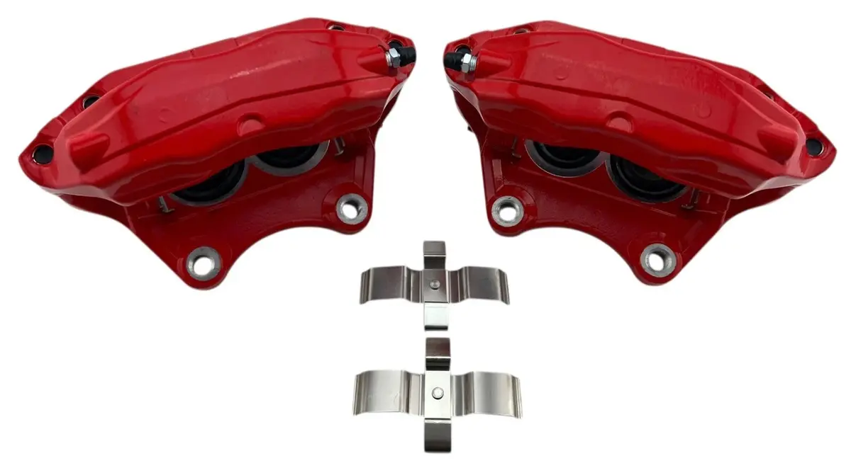 4 Pot Red Front Brake Calipers Set Fits 2003-2009 350Z Fairlady Z 2004 G35 Vq35 1
