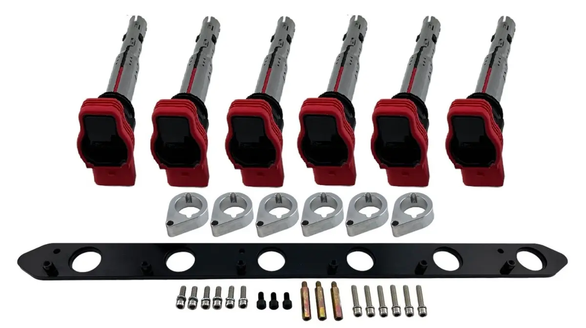 6 Ignition Coils Conversion Kit For Audi R8 To 96+ Skyline Stagea Rb25 Turbo Neo 1