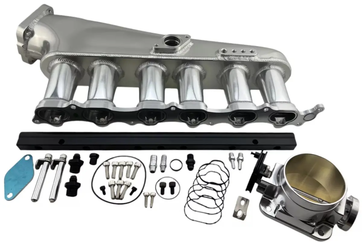 2Jzgte Billet Intake Manifold + Fuel Rail + 90Mm Throttle Body Fits Supra Aristo 1