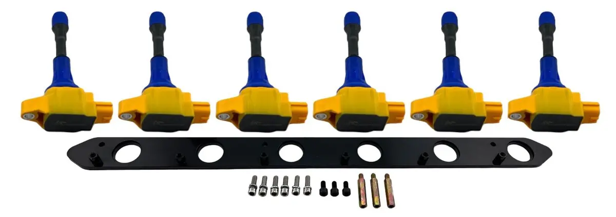Fits R35 Vr38dett Ignition Coil Pack Conversion Bracket + Coils Rb25det Neo 2.5L 1
