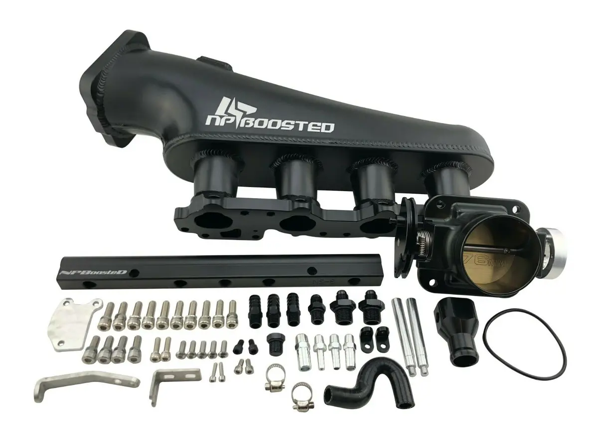 1995-02 S14 S15 Sr20det Billet Intake Manifold & 76Mm Throttle Body + Fuel Rail 1