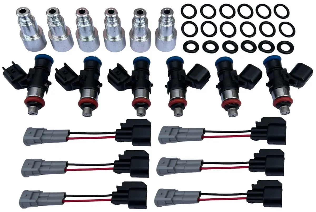 6 X 1250Cc Turbo Fuel Injectors 120Lb 9 Ohm For Nissan Gtr R35 350Z 370Z G35 G37 1