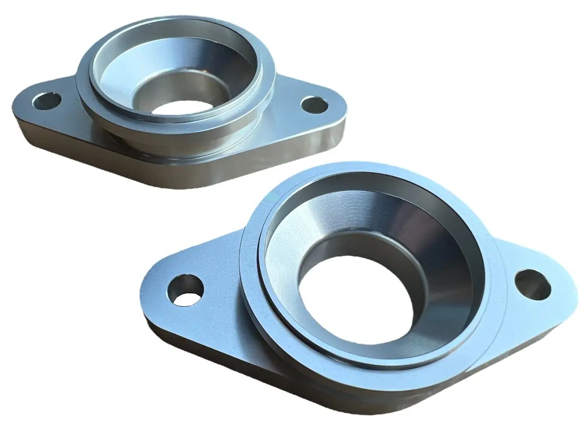 2 Stock Intake Charge Pipe Bov Flange Adapters Fits 50Mm Tial R35 Gtr Vr38dett 1