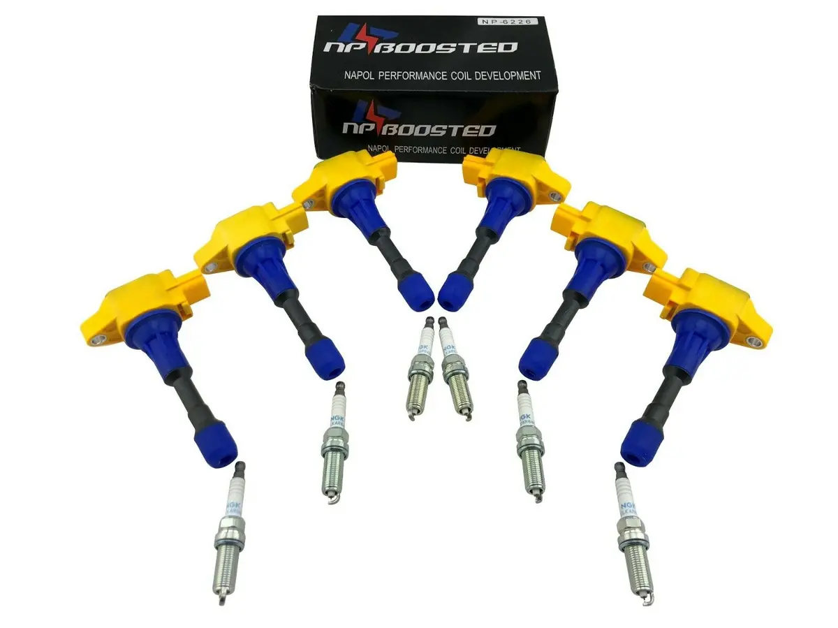 6 Pc Ignition Coil Packs 3.8L Gtr R35 Gt-R Vr38dett Twin Turbo & Ngk Spark Plugs 1