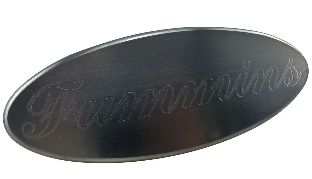 Fummins Billet Front Grill Grille 9" Oval Emblem For 2005-10 F250 F350 F450 F550 1