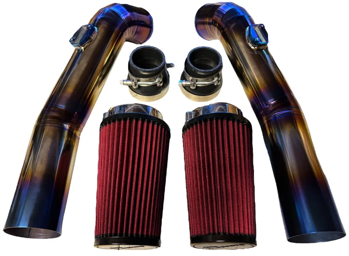 Tig Titanium Cold Air Intake Kit Fits 2009+ Nissan Gt-R Gtr R35 Cba Dba Vr38dett 1