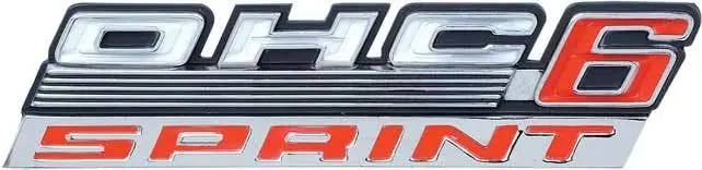 Rocker Emblem, Left "Ohc6 Sprint" New 67 Firebird Tempest 1
