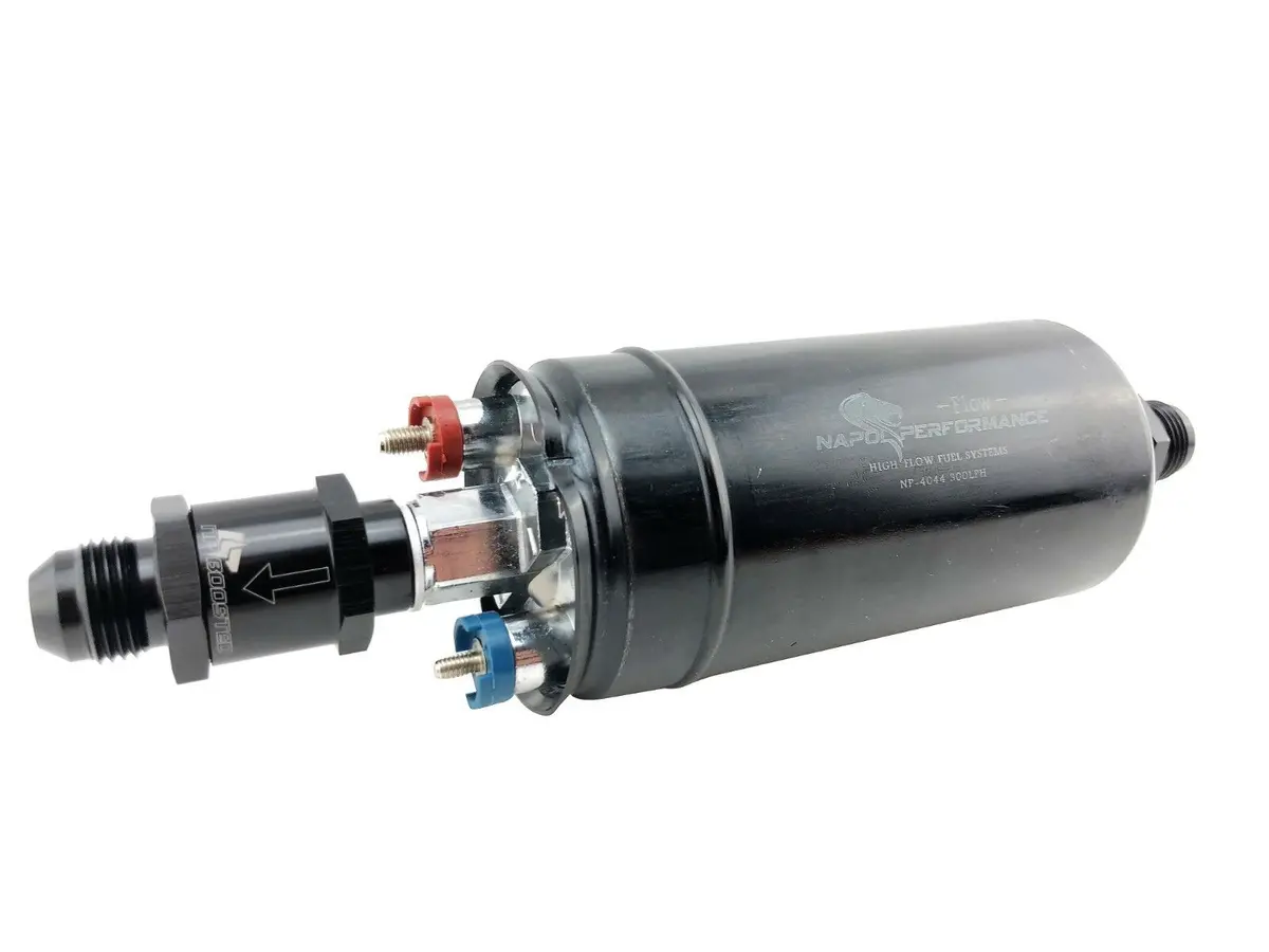 Universal 12V 300Lph Hi Flow Fuel Pump & 8An Fittings + Check Valve Kit Fits 044 1