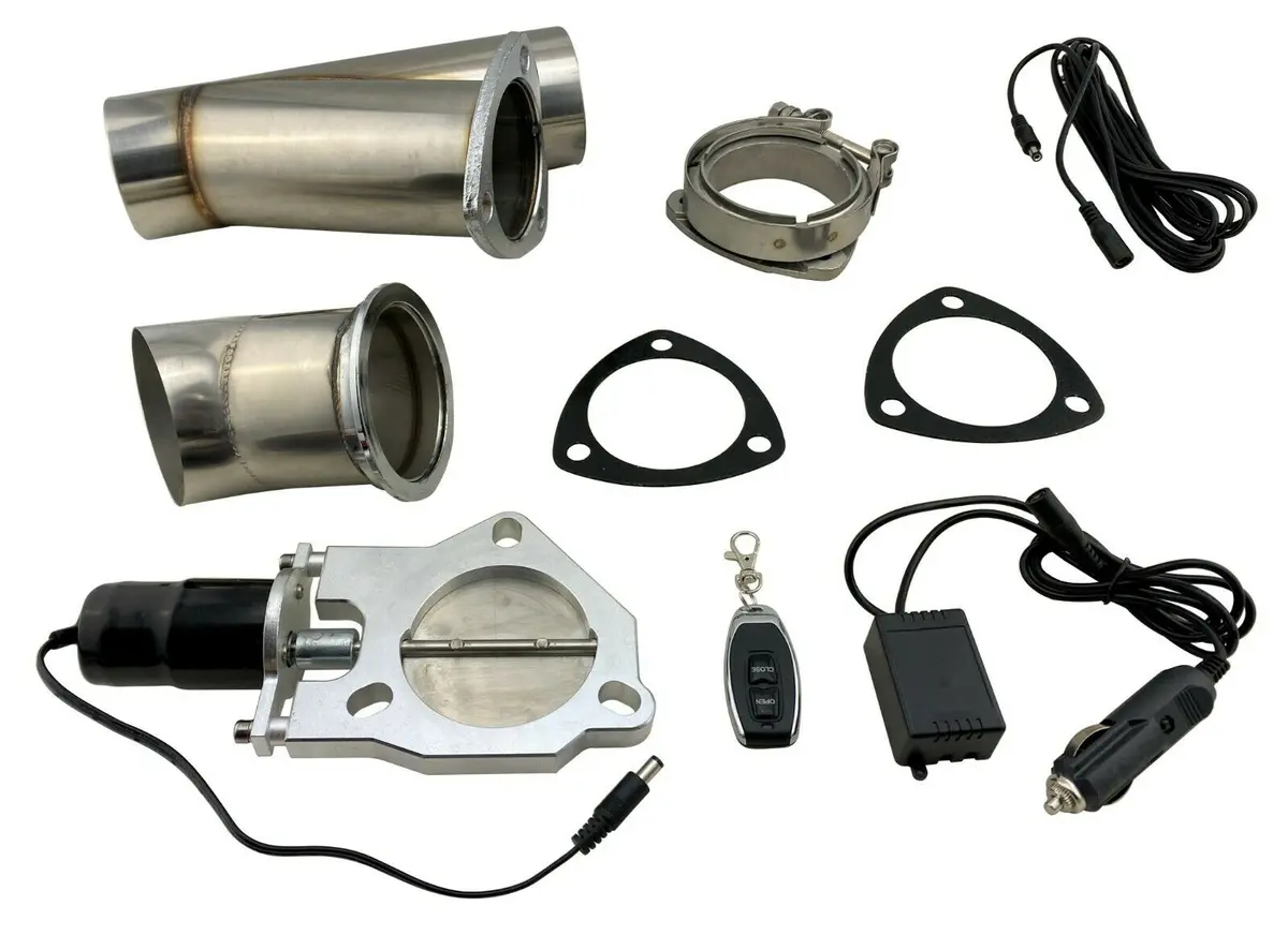 2.5" Electric Exhaust Cutout V Band Dump Bypass Valve W/ Wireless Remote Control 1
