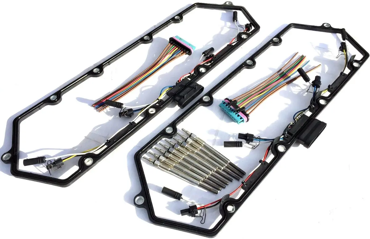 97-03 Ford Powerstroke 7.3L Diesel Glow Plug Set Gaskets Harnesses + 8 Plugs 7.3 1