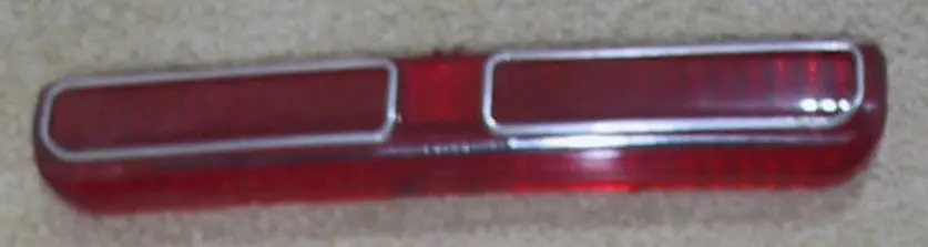 Tail Light Lens, 2 Chrome Ring, 68 Cu, Used 1