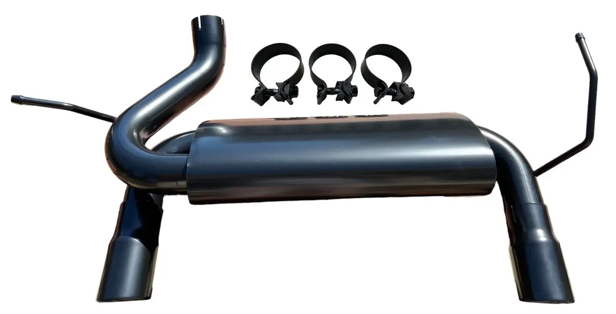 Dual Tip Upgraded Exhaust Muffler System For 07-17 Jeep Wrangler Jk 3.6L 3.8L V6 1
