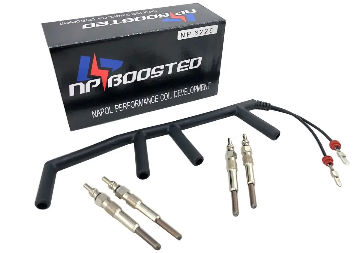 1996-01 Early Vw Tdi Glow Plug Set W/ Wire Harness For Golf Jetta Passat Beetle 1