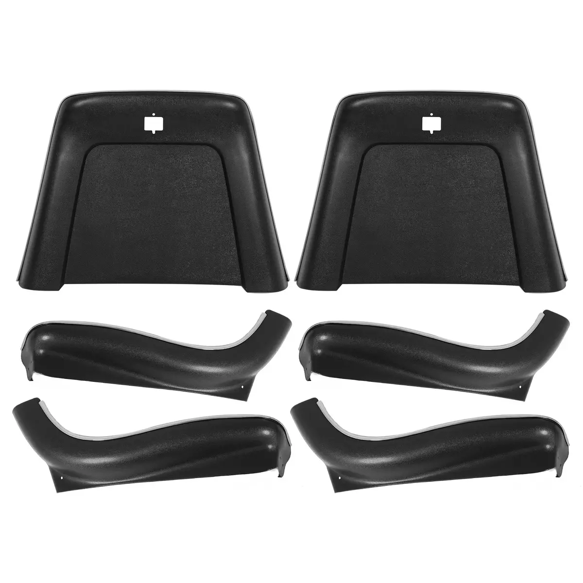 Bucket Seat Panel Kit, Black 6Pcs 69-72 A-Body B-Body X-Body 1