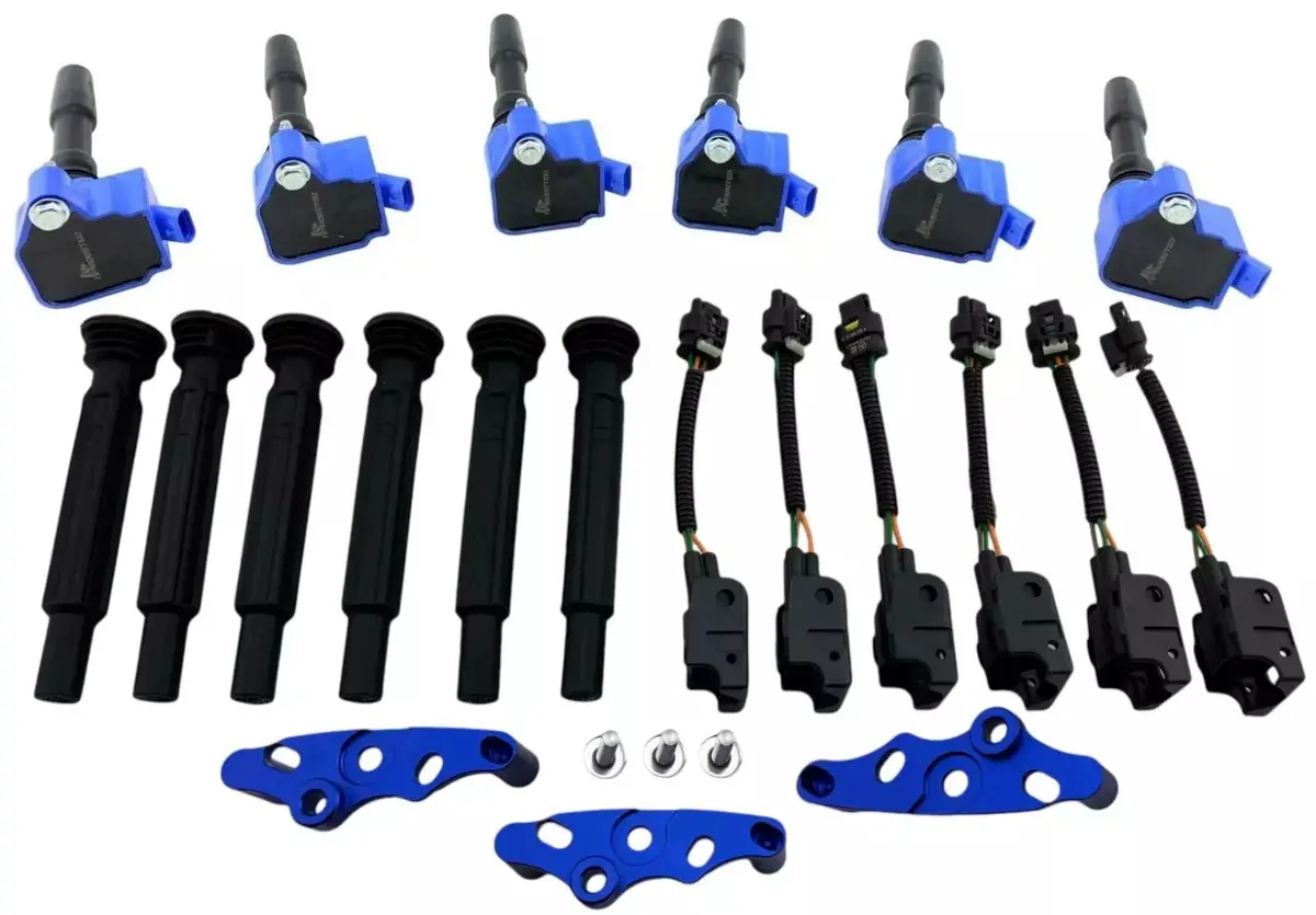 6 N55 Ignition Coil Adapter Bracket Kit For B58 Coils Plates Wiring Harness Swap 1