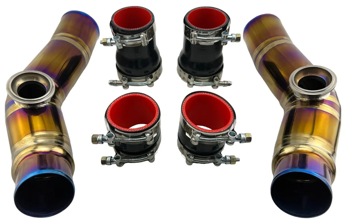 Titanium Intercooler To Throttle Body Pipes Fits 50Mm Bov 2007+ R35 Gtr Vr38dett 1