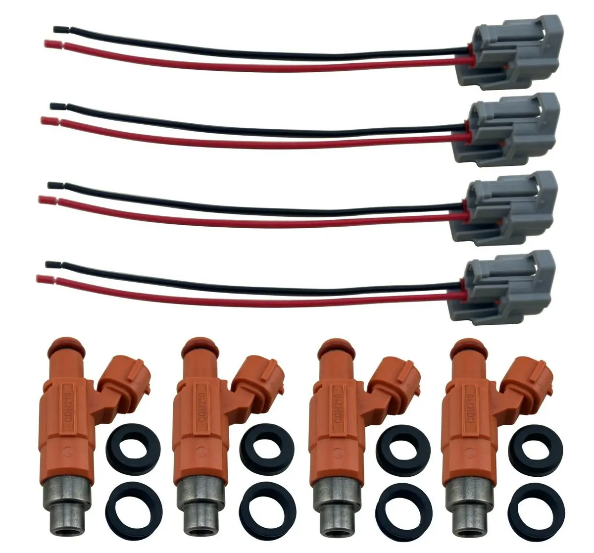 4 Fuel Injectors For 97-05 Eclipse Galant Mirage Tracker Stratus Sebring Vitara 1