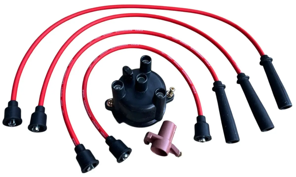 Distributor Cap + Rotor + Spark Plug Wires Fits 1986-1995 Jimny F5a 550Cc Turbo 1