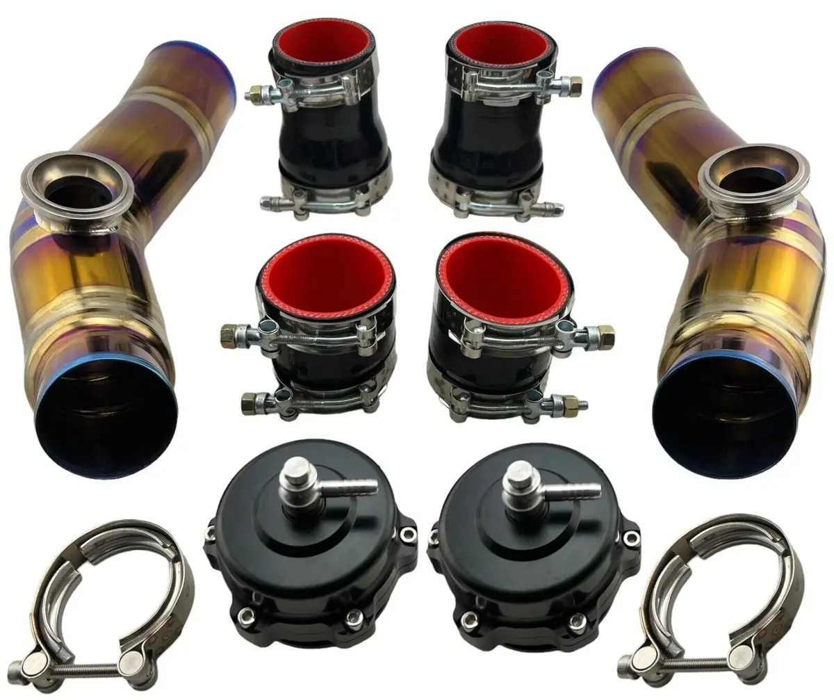Titanium Upper Chargepipes & 50Mm Bov Fits 2007+ Gtr R35 Vr38dett Turbo Lhd Rhd 1