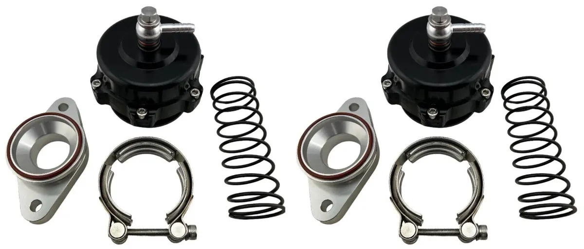 2 Stock Intake Charge Pipe Blow Off Valve Flanges + Bov's For R35 Gtr Vr38dett 1