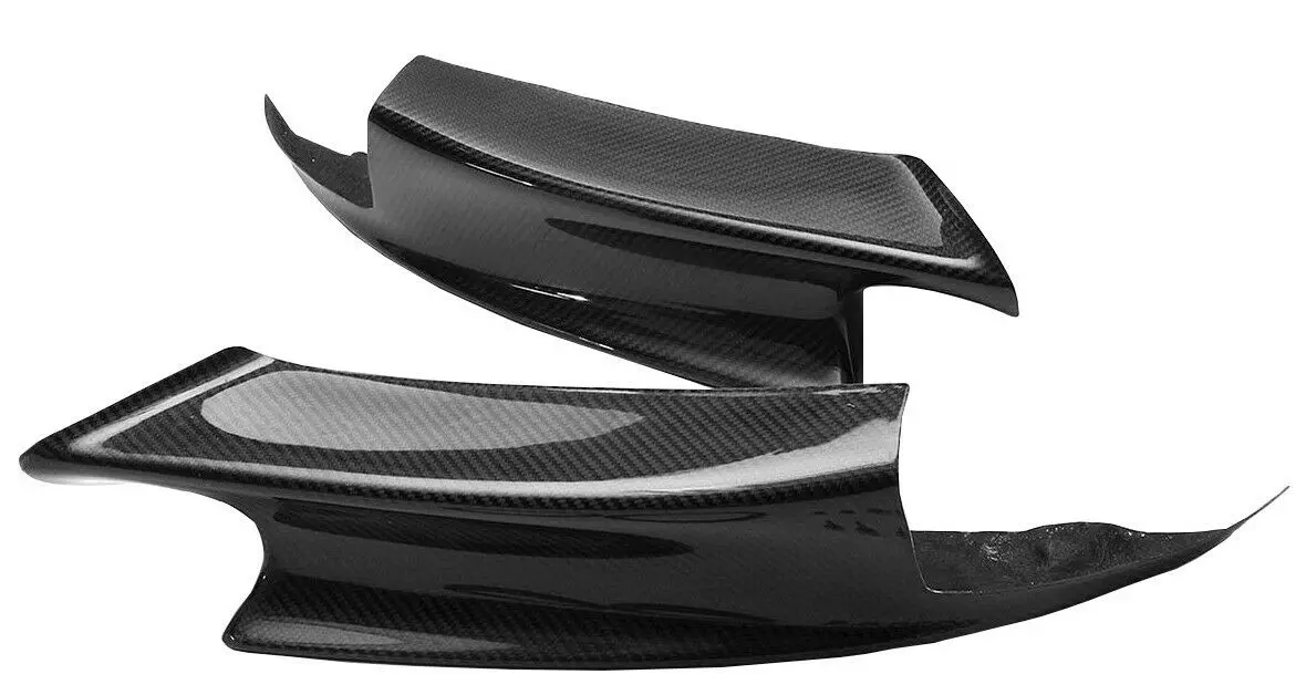 2 Pc Body Kit Front Bumper Splitter Ground Effects Carbon Fiber For 07-13 Bmw M3 1