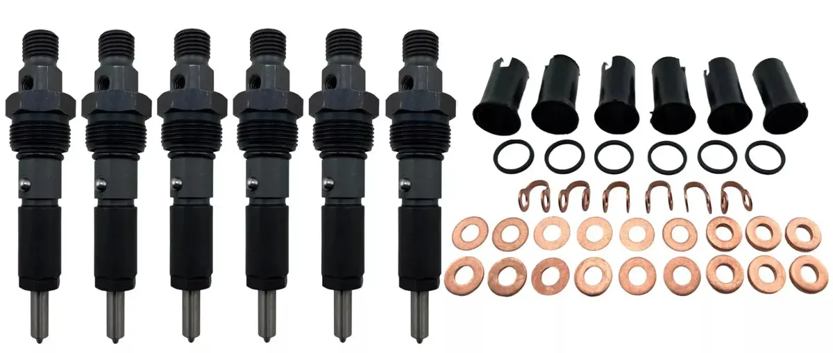 Turbo Diesel Fuel Injector Nozzles + Holder Case Kit Fits Cummins 6Bta 5.9 370Hp 1