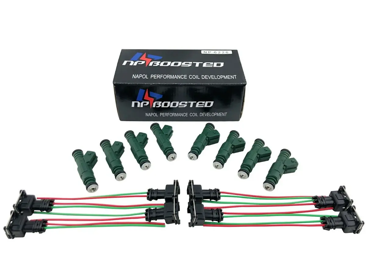 8 Fuel Injectors 42Lb Ev1 For Gm Pontiac Ford Bmw Lt1 Ls1 Ls6 440Cc Wire Harness 1