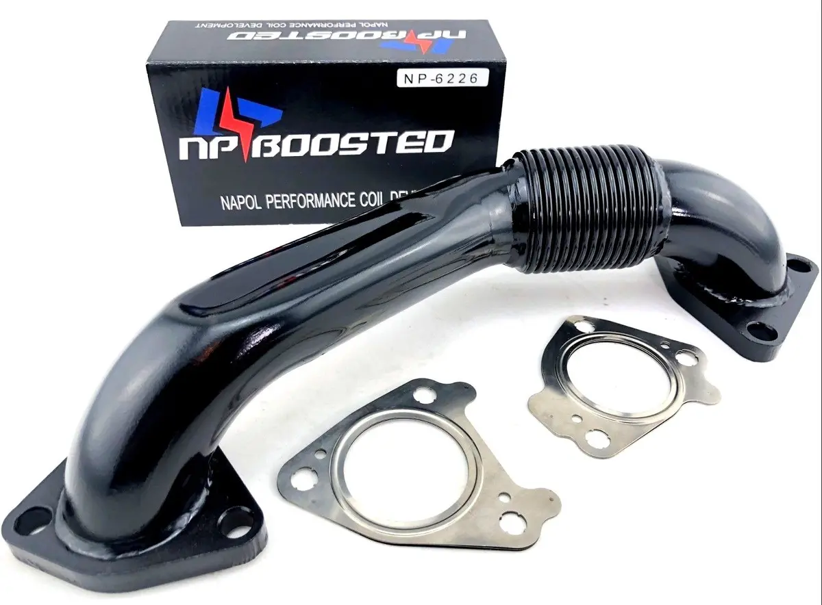 2001-2016 Exhaust Up Pipe W/ Gaskets Fits Lb7 Lly Lbz Lmm Lml 6.6L Duramax Truck 1