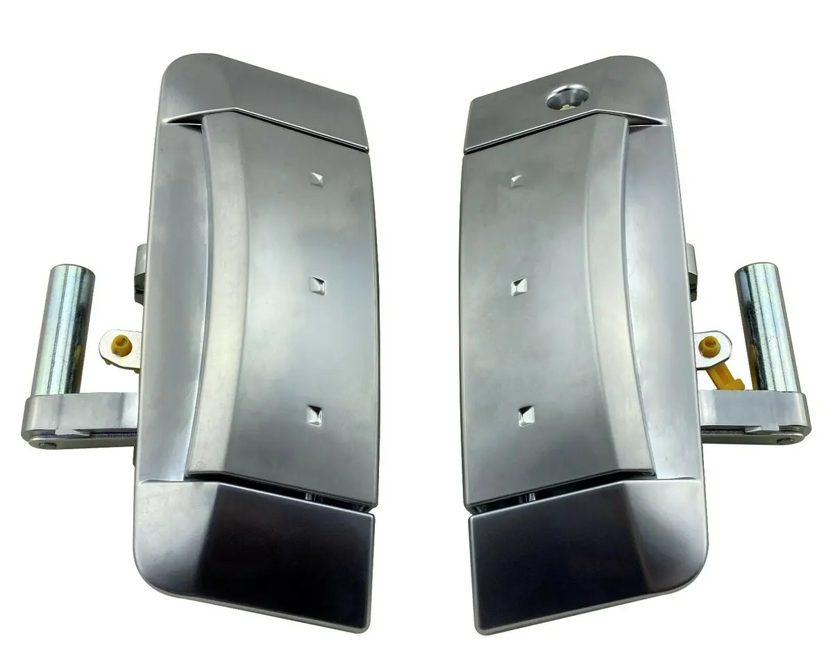Pair Left Right Outside Outer Exterior Silver Door Handles For 03-09 Nissan 350Z 1