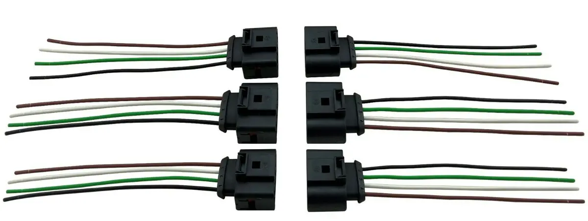 6 Ignition Coil Pigtail Harness Plugs For R8 To Custom Conversion European & Jdm 1