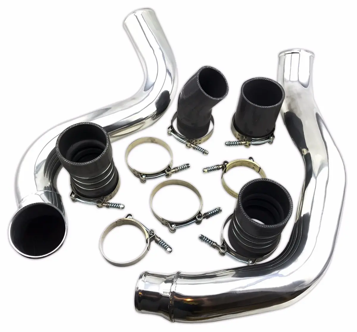Ford 6.0L 2003-2007 Turbo Intercooler Pipe And Boot Kit Cac Boots Powerstroke 6L 1