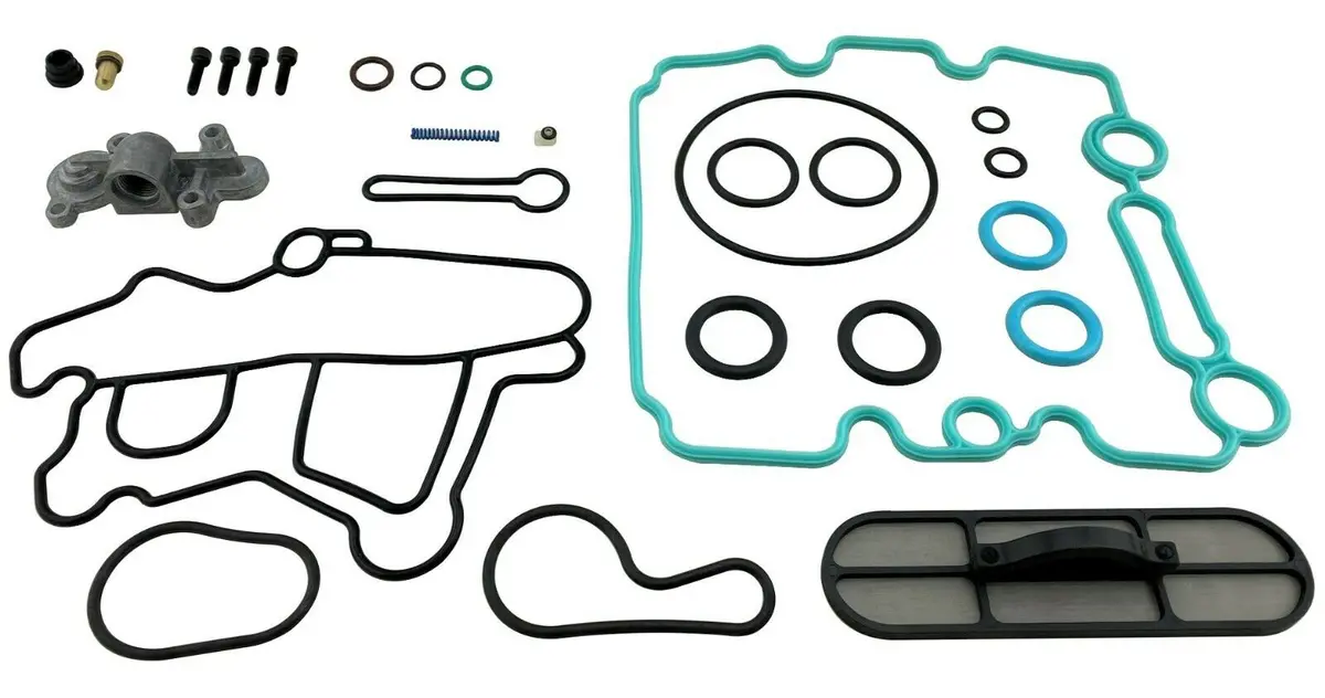 Oil Cooler Gaskets Seals Blue Spring Fpr For Ford 6.0L Powerstroke Turbo Diesel 1