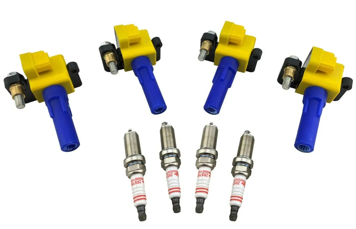 4 Pack Ignition Coils & Spark Plugs For 2003-19 Subaru Ej255 Ej257 2.5L H4 Turbo 1