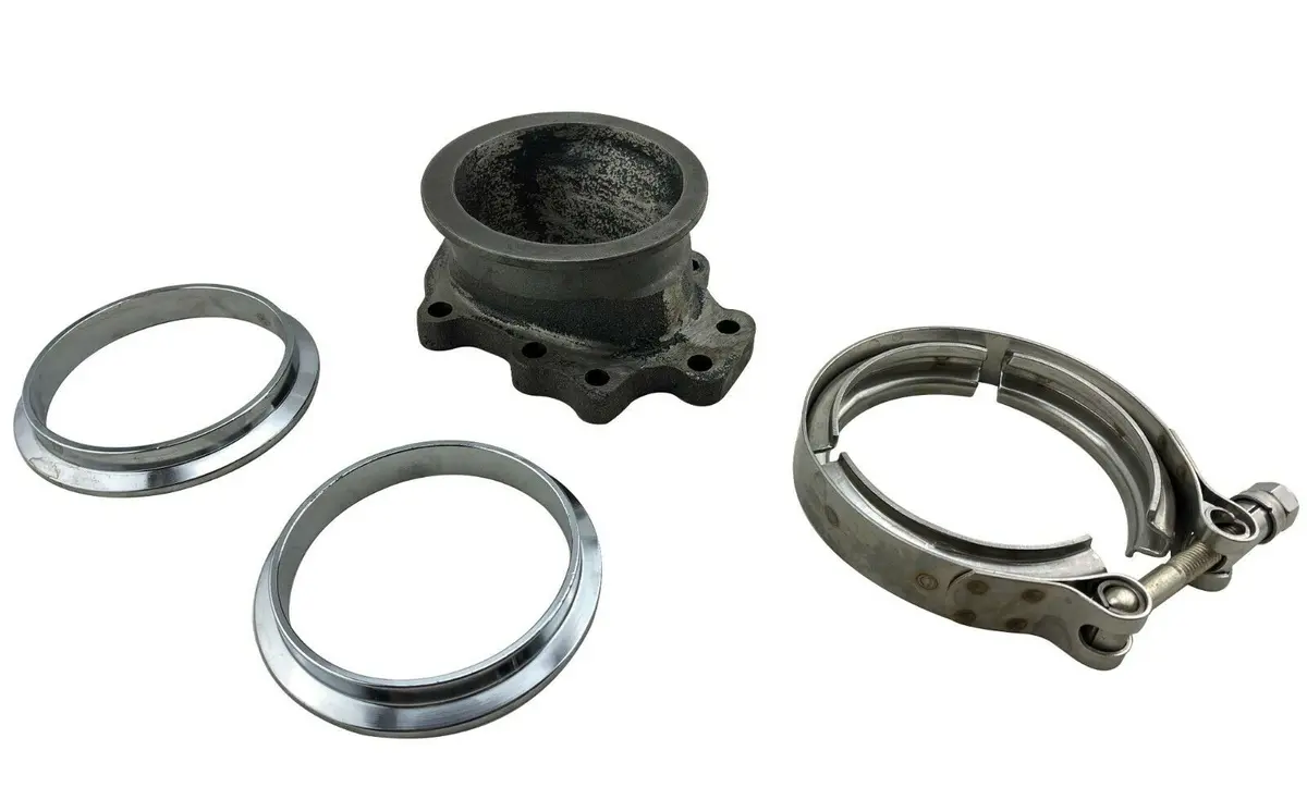 T25 T28 Gt25 Gt28 5 Bolt To 3" 76Mm V-Band Clamp Flange Turbo Down Pipe Adapter 1