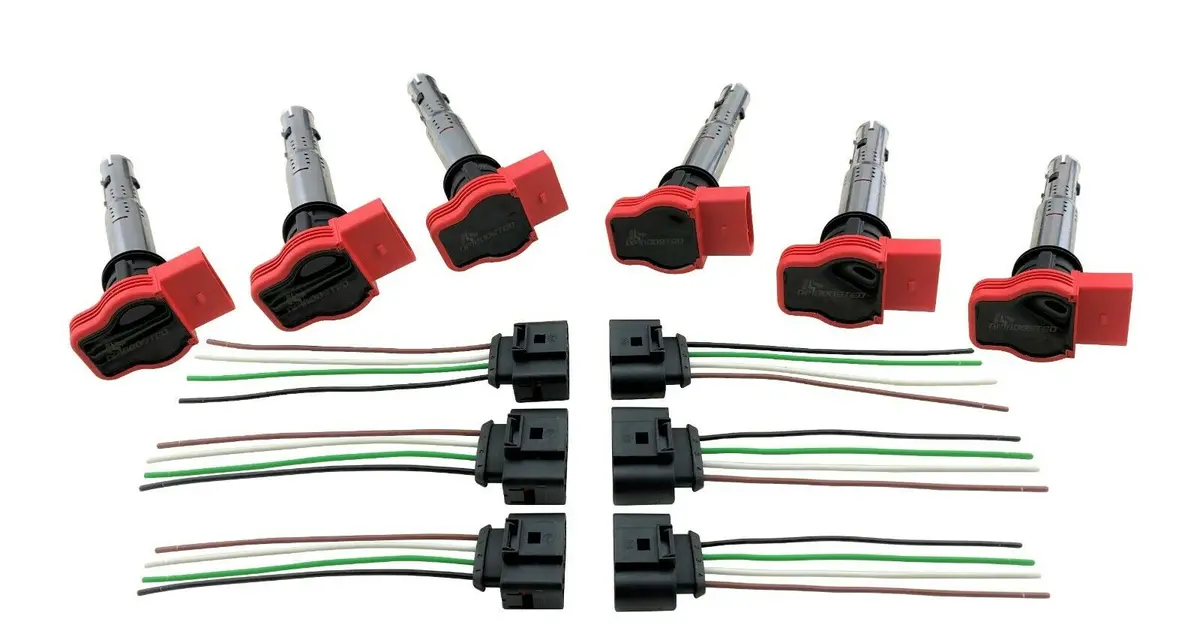 6 Ignition Coil Packs W/ Harness For Audi R8 To Custom Conversion European & Jdm 1