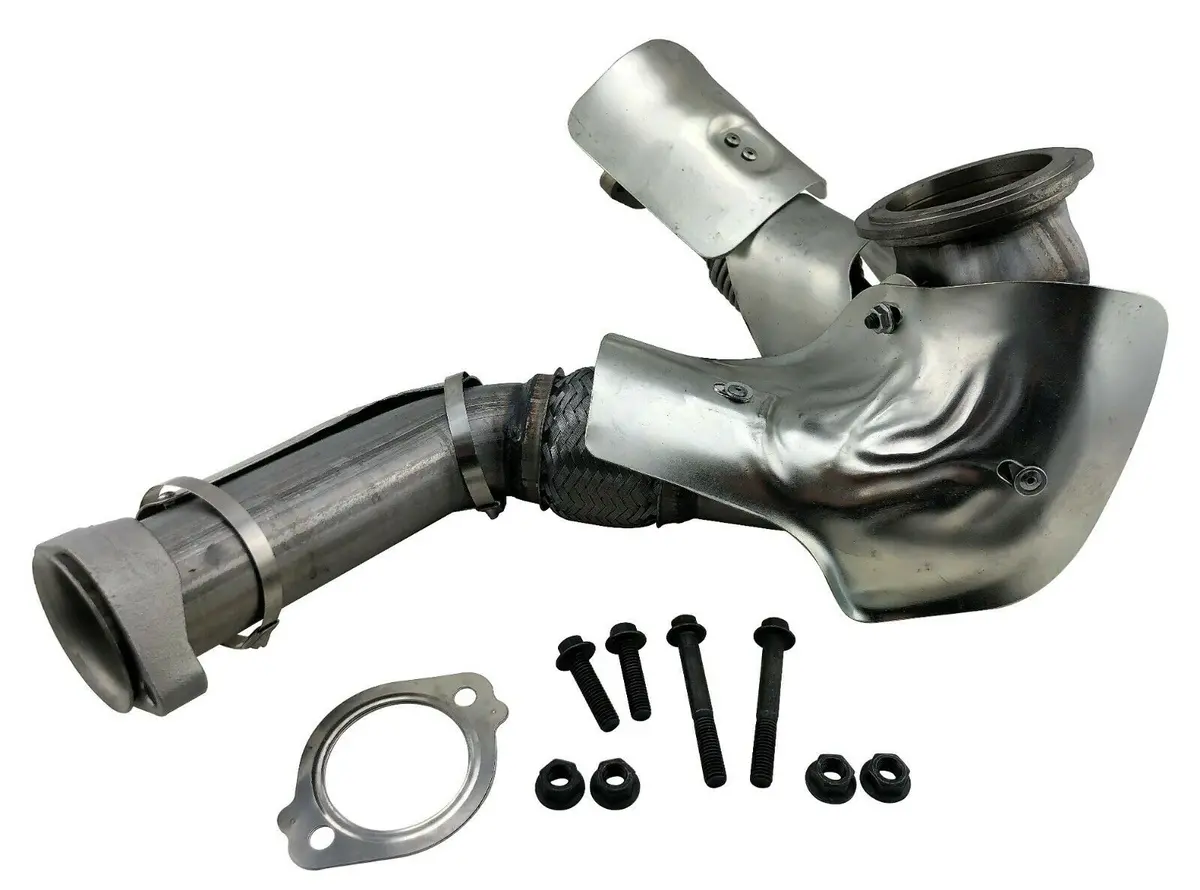 Exhaust Manifold Up Pipe Left Y For 2004-10 E350 E450 6.0L V8 Powerstroke Diesel 1