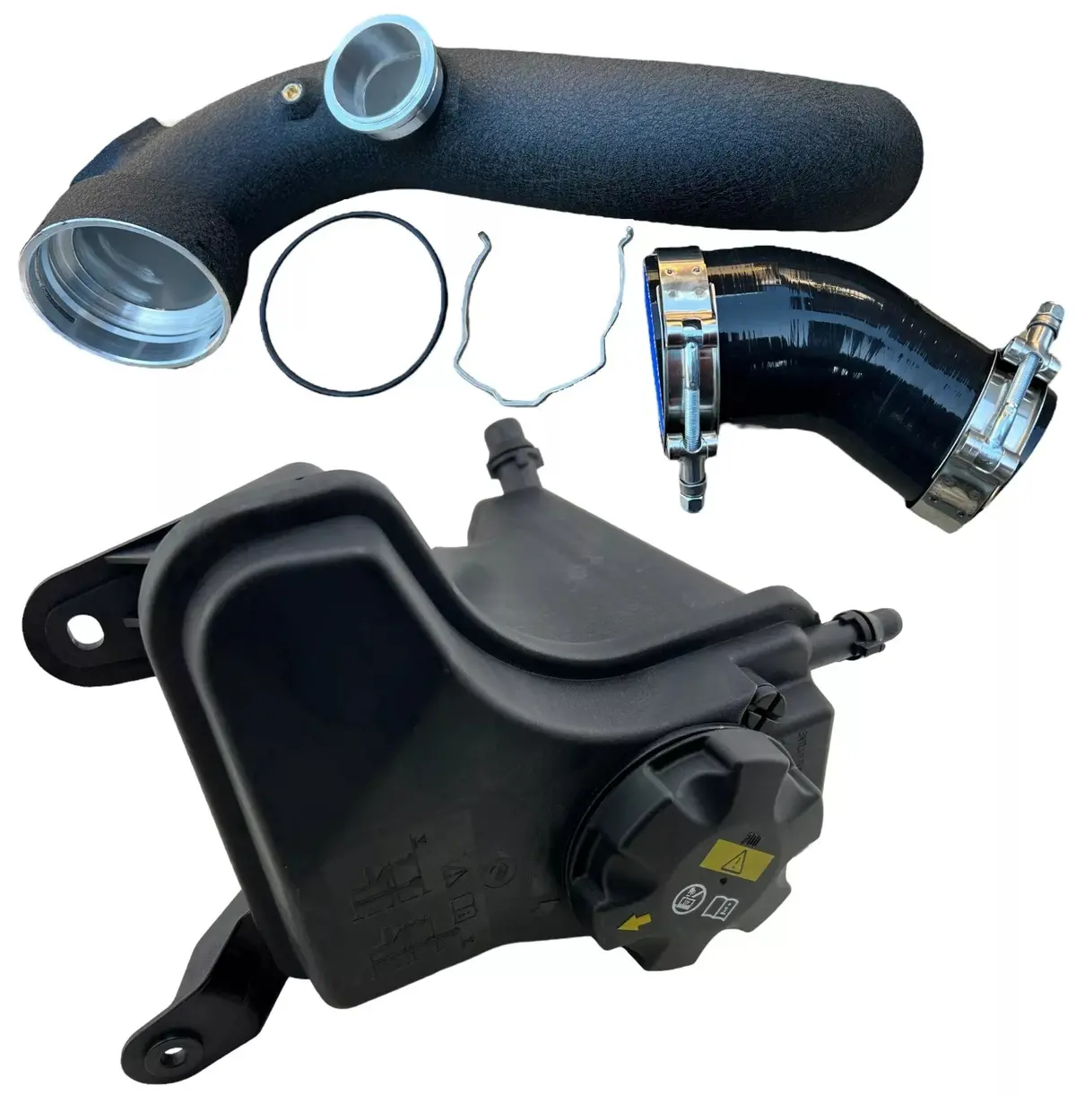 Charge Pipe Kit W/ Relocated 335D Coolant Tank Fits N54 N55 135I 335I 3.0L Turbo 1