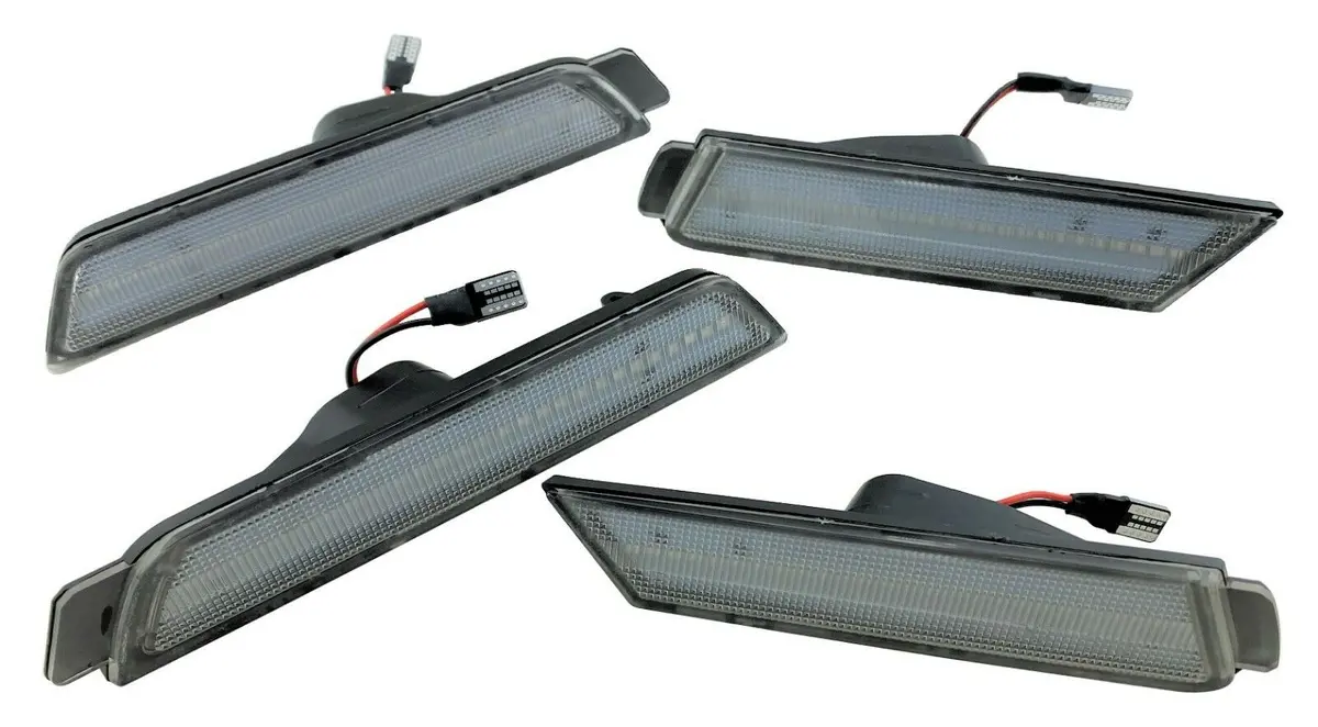 Front Rear Clear Side Marker Led Light Bumper Housing For 10-15 Chevrolet Camaro 1