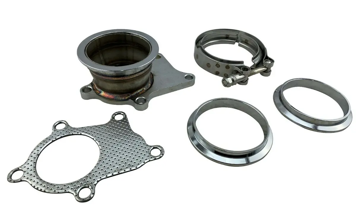 Adapter Kit T3 T3/T4 5 Bolt Turbo Exhaust Outlet Downpipe Flange To 3 Inch Vband 1