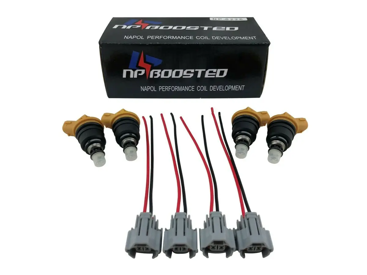 4 Pcs 550Cc Fuel Injectors Yellow Side Feed For Subaru Sti Ej20 Ej255 Ej257 2.5L 1