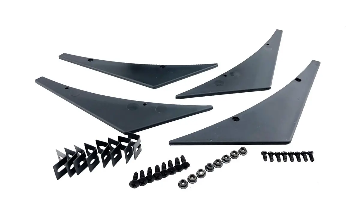 4 Jdm Sport Front Bumper Lip Kit Diffuser Spoiler Canards Splitter Universal Fit 1